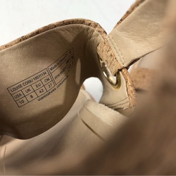 Vionic Louise Cork Platform Sandal Size 10 EUC - Picture 7 of 8